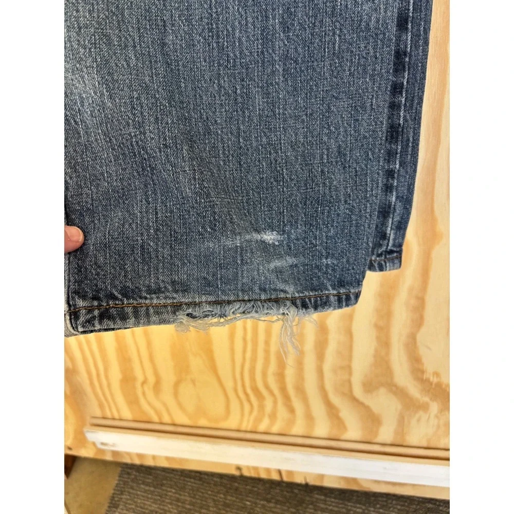Levis 559 Relaxed‎ Straight Jeans Mens 40x32 Blue Medium Wash Distressed Denim